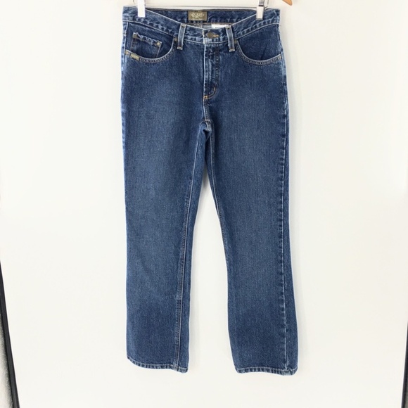 Rockies Women Western Jeans Blue 5 Pocket Slim Boot Cut Prescott Sz 8 S 29 x 30 - Picture 3 of 12